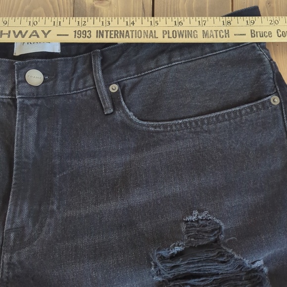 Frame Men’s Black Noir Shred Slim Fit Distressed Jeans NWT - Picture 6 of 14